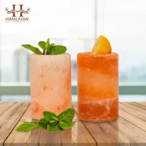Himalayan Rock Salt Natural Glasses (Pack of 2) Short Size