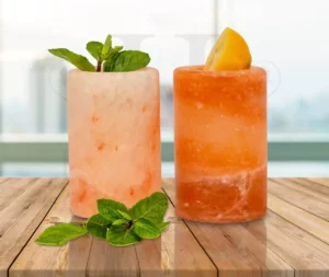 Himalayan Rock Salt Natural Glasses (Pack of 2) Short Size